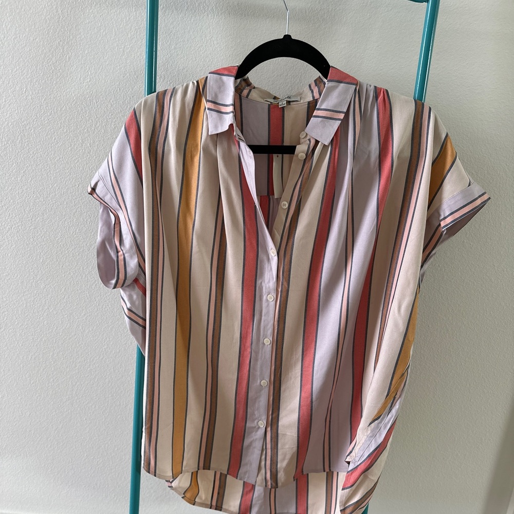 Madewell striped button down top